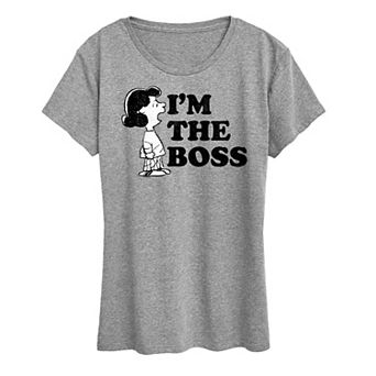 Women's Peanuts Lucy I'm The Boss Graphic Tee