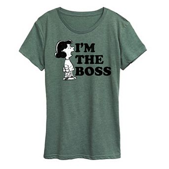 Women's Peanuts Lucy I'm The Boss Graphic Tee