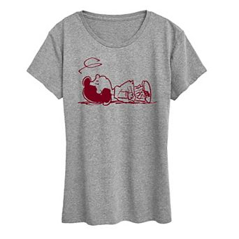 Women's Peanuts Lucy Laying Graphic Tee