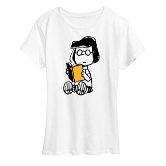 Women's Peanuts Marcie Reading Graphic Tee
