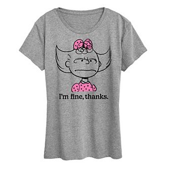 Women's Peanuts Sally Fine Thanks Graphic Tee