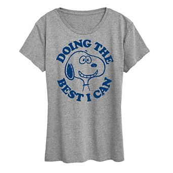 Women's Peanuts Snoopy Doing The Best I Can Graphic Tee