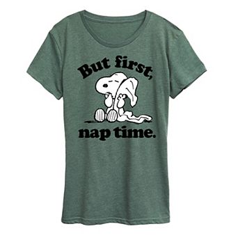 Women's Peanuts Snoopy First Nap Time Graphic Tee