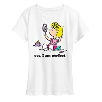 Women's Peanuts Sally Yes I Am Perfect Graphic Tee
