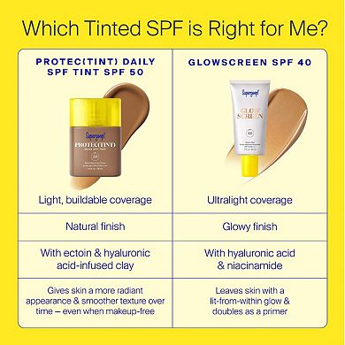 Protec(tint) Daily SPF Tint SPF 50 Sunscreen Skin Tint with Hyaluronic Acid and Ectoin