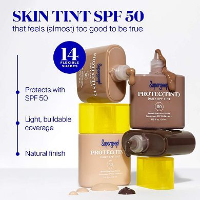 Protec(tint) Daily SPF Tint SPF 50 Sunscreen Skin Tint with Ectoin