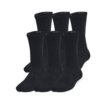 Under Armour Kids' UA Performance Tech Crew Socks 6-Pack