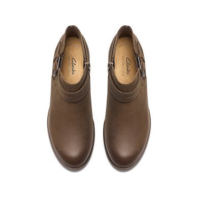 Clarks Charlten Rae Women's Buckle Detail Leather Ankle Boots