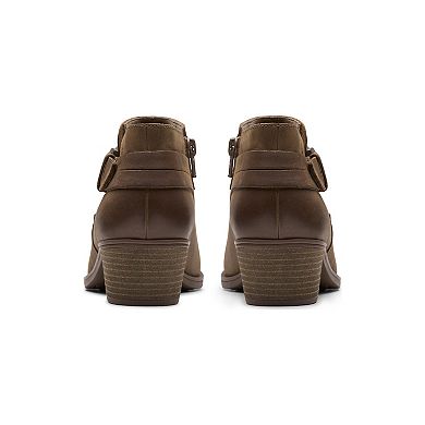 Clarks Charlten Rae Women's Buckle Detail Leather Ankle Boots