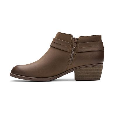 Clarks Charlten Rae Women's Buckle Detail Leather Ankle Boots
