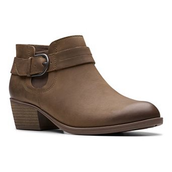 Clarks® Charlten Rae Women's Buckle Detail Leather Ankle Boots