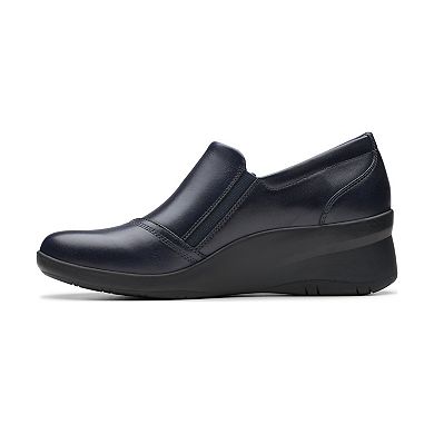 Clarks Suttyn Zip Women's Leather Wedge Shoes