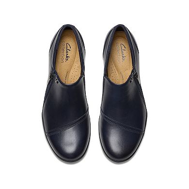 Clarks Suttyn Zip Women's Leather Wedge Shoes