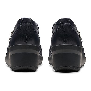 Clarks Suttyn Zip Women's Leather Wedge Shoes