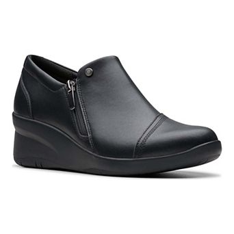 Clarks® Suttyn Zip Women's Leather Wedge Shoes