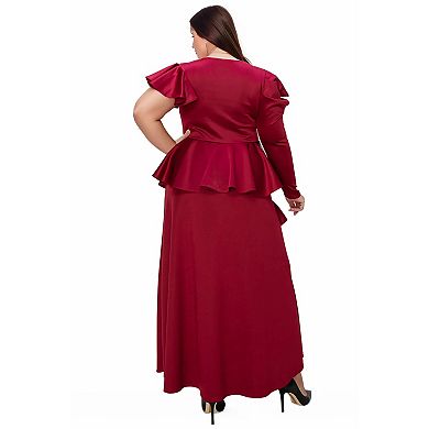 Plus Size Vivienne Ruffled Maxi Dress