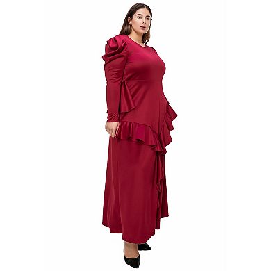 Plus Size Vivienne Ruffled Maxi Dress