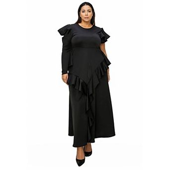 Plus Size Vivienne Ruffled Maxi Dress