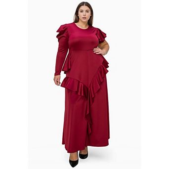 Plus Size Vivienne Ruffled Maxi Dress