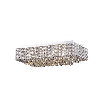 Greenville Signature 8-Light Crystal Flush Mount for Dining/Living Room, Kitchen Island, Bedroom
