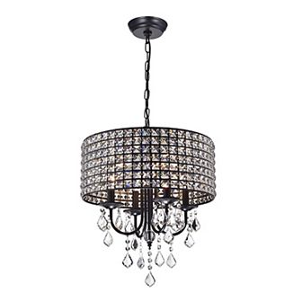 Greenville Signature 4-Light Drum Chandelier For Dining/Bedroom, Hallway, Living Room