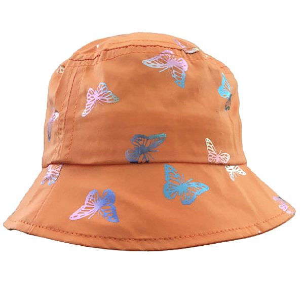 Infant To Toddler Bucket Hat With Shimmering Butterflies, Girl's Or Boy