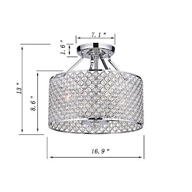 Greenville Signature 4-Light Semi-Flush Ceiling Light For Dining/Bedroom, Hallway, Living Room