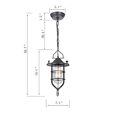 Greenville Signature 1-Light Mini Pendant for Dining/Living Room, Bedroom, Entryway