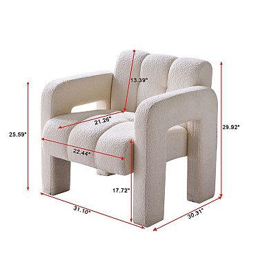 Grass Green Light Fiber Cloth Metal Frame Upholstered Sofa Accent Arm Chair