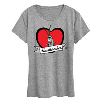 Women's Spongebob Squarepants Plankton Heartbreaker Graphic Tee