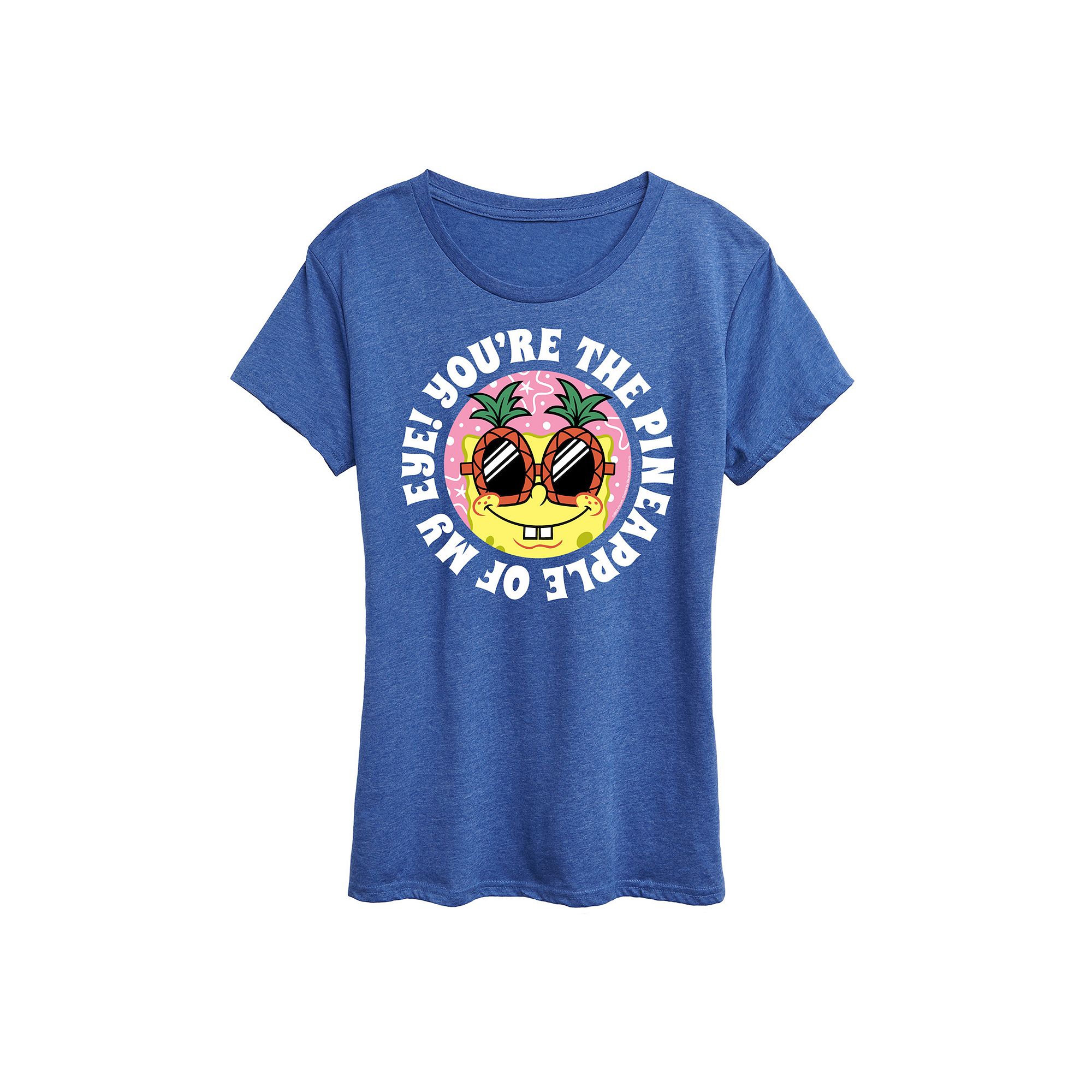 Womens Spongebob Squarepants Pineapple Of My Eye Graphic Tee, Size: Small,
