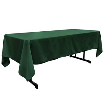 Polyester Poplin Rectangular Tablecloth for Dining Parties and Events with Serged Edges