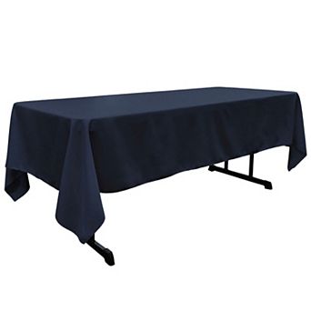 Polyester Poplin Rectangular Tablecloth for Dining Parties and Events with Serged Edges