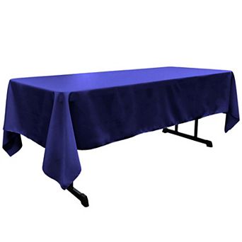 Polyester Poplin Rectangular Tablecloth for Dining Parties and Events with Serged Edges