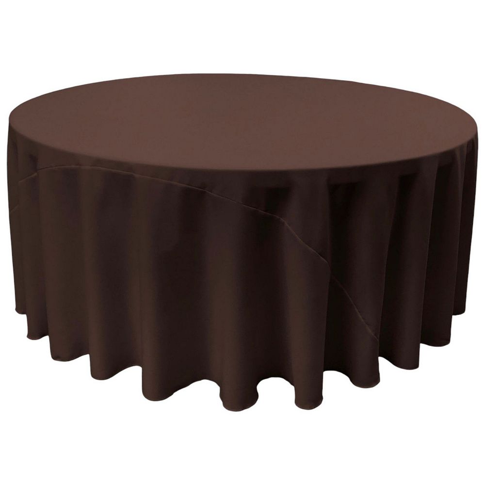 120-Inch Round Tablecloth Polyester Poplin, Floor-Length for 60-Inch ...