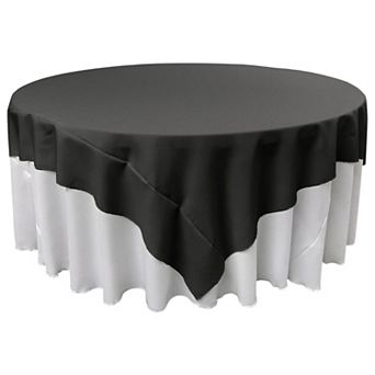 Square Tablecloth Polyester Poplin Fabric Large Table Cover or Overlay for Round Tables