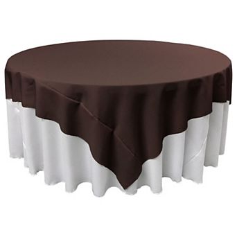 Square Tablecloth Polyester Poplin Fabric Large Table Cover or Overlay for Round Tables