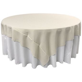 Square Tablecloth Polyester Poplin Fabric Large Table Cover or Overlay for Round Tables