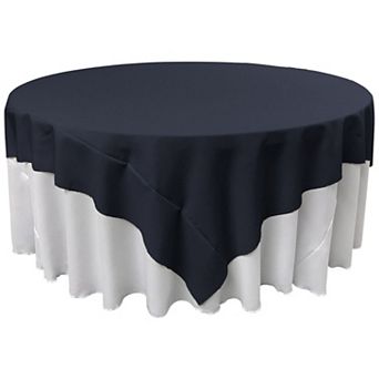 Square Tablecloth Polyester Poplin Fabric Large Table Cover or Overlay for Round Tables