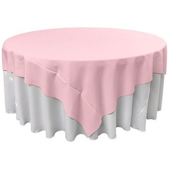 Square Tablecloth Polyester Poplin Fabric Large Table Cover or Overlay for Round Tables