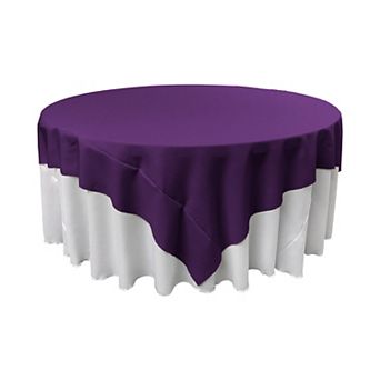 Square Tablecloth Polyester Poplin Fabric Large Table Cover or Overlay for Round Tables