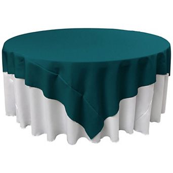 Square Tablecloth Polyester Poplin Fabric Large Table Cover or Overlay for Round Tables
