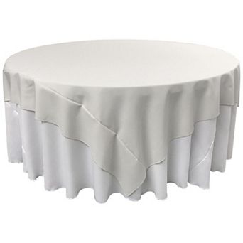 Square Tablecloth Polyester Poplin Fabric Large Table Cover or Overlay for Round Tables