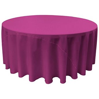 Round Dining Tablecloth Polyester Poplin Table Cover for Round Tables, Wedding and Party Setup