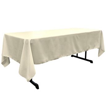 Rectangular Tablecloth for Dining and Event Tables Polyester Poplin Table Cover with Serged Edges