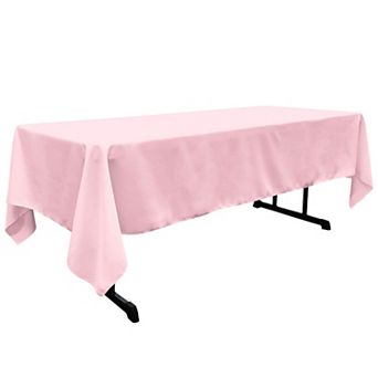 Rectangular Tablecloth for Dining and Event Tables Polyester Poplin Table Cover with Serged Edges