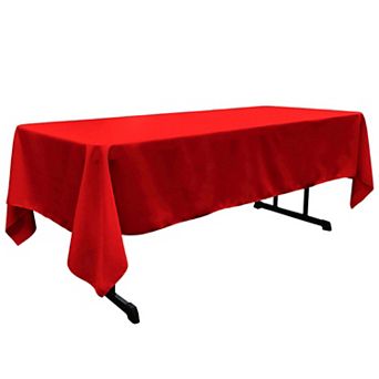 Rectangular Tablecloth for Dining and Event Tables Polyester Poplin Table Cover with Serged Edges