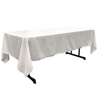 Rectangular Tablecloth for Dining and Event Tables Polyester Poplin Table Cover with Serged Edges