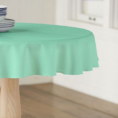 Seamless Round Tablecloth in Polyester Poplin for Home Dining Gatherings and Celebrations