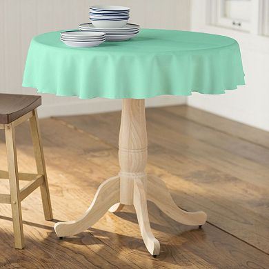 Seamless Round Tablecloth in Polyester Poplin for Home Dining Gatherings and Celebrations